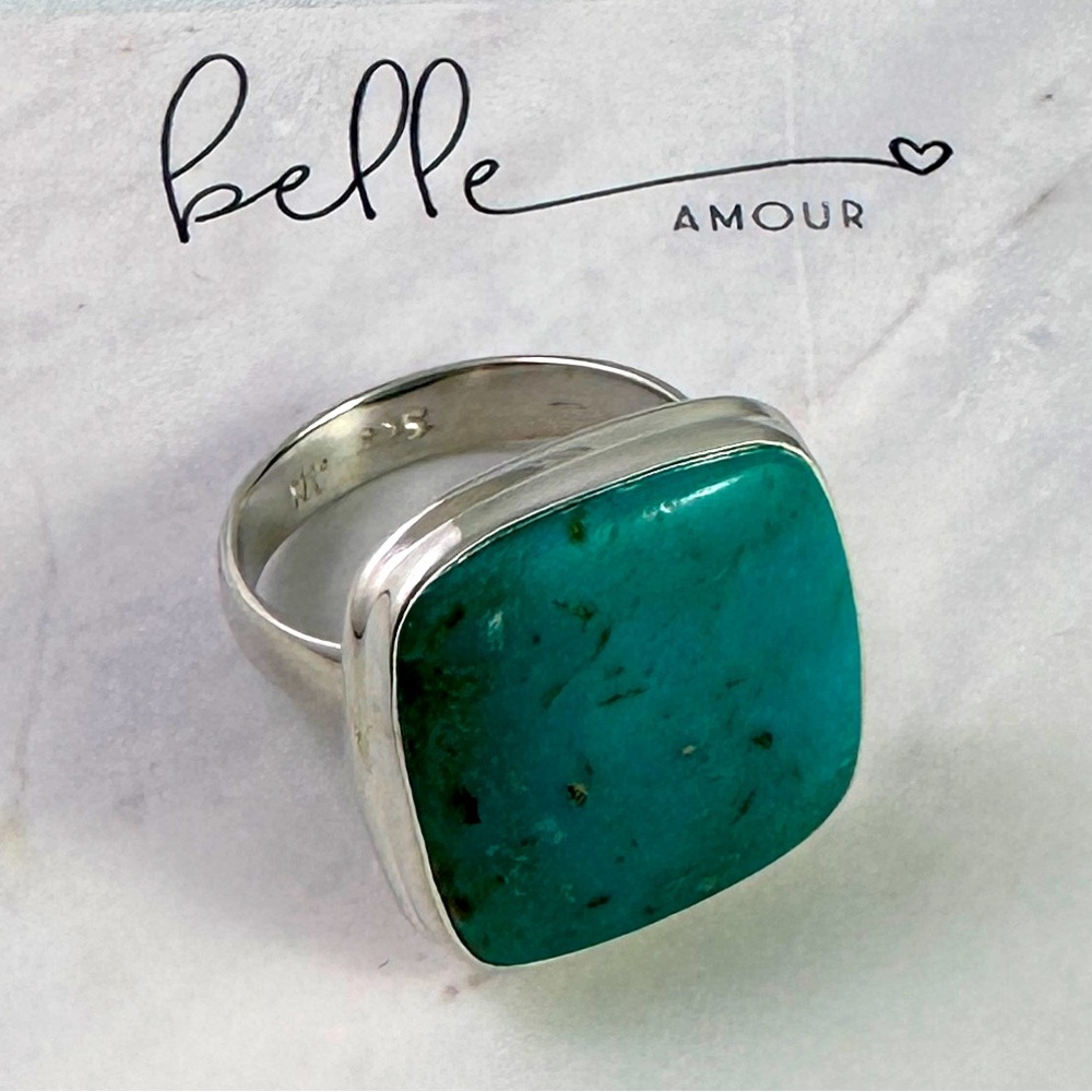 Turquoise- Curated Artisan Sterling Silver Ring